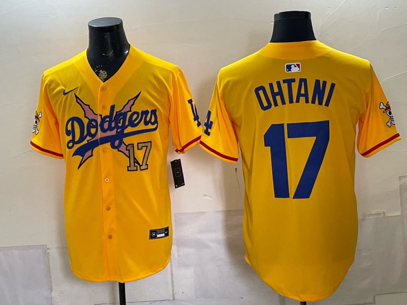 men Los Angeles Dodgers #17 Ohtani yellow Game 2026 Nike MLB Jersey 0716003